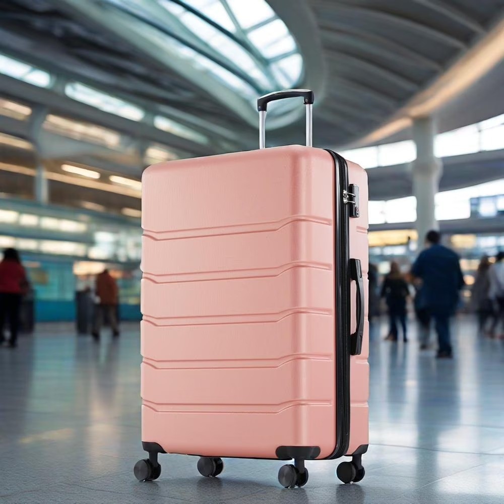 , Expandable Rolling Luggage With Tsa Lock , Pink