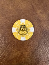 FOX RIVER HD ILLINOIS chip poker Harley giallo e bianco