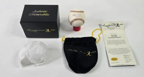 Bob Feller 107.9 MPH Autographed Baseball Reggie Jackson.com COA