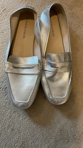 Heavenly Soles Silver Slip On Shoes Size 9 EEE Extra Wide fit - Picture 3 of 5