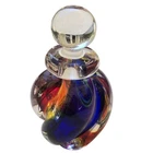 Vtg Archimede Seguso Murano for Tiffany Carnival Rainbow Perfume Bottle Signed