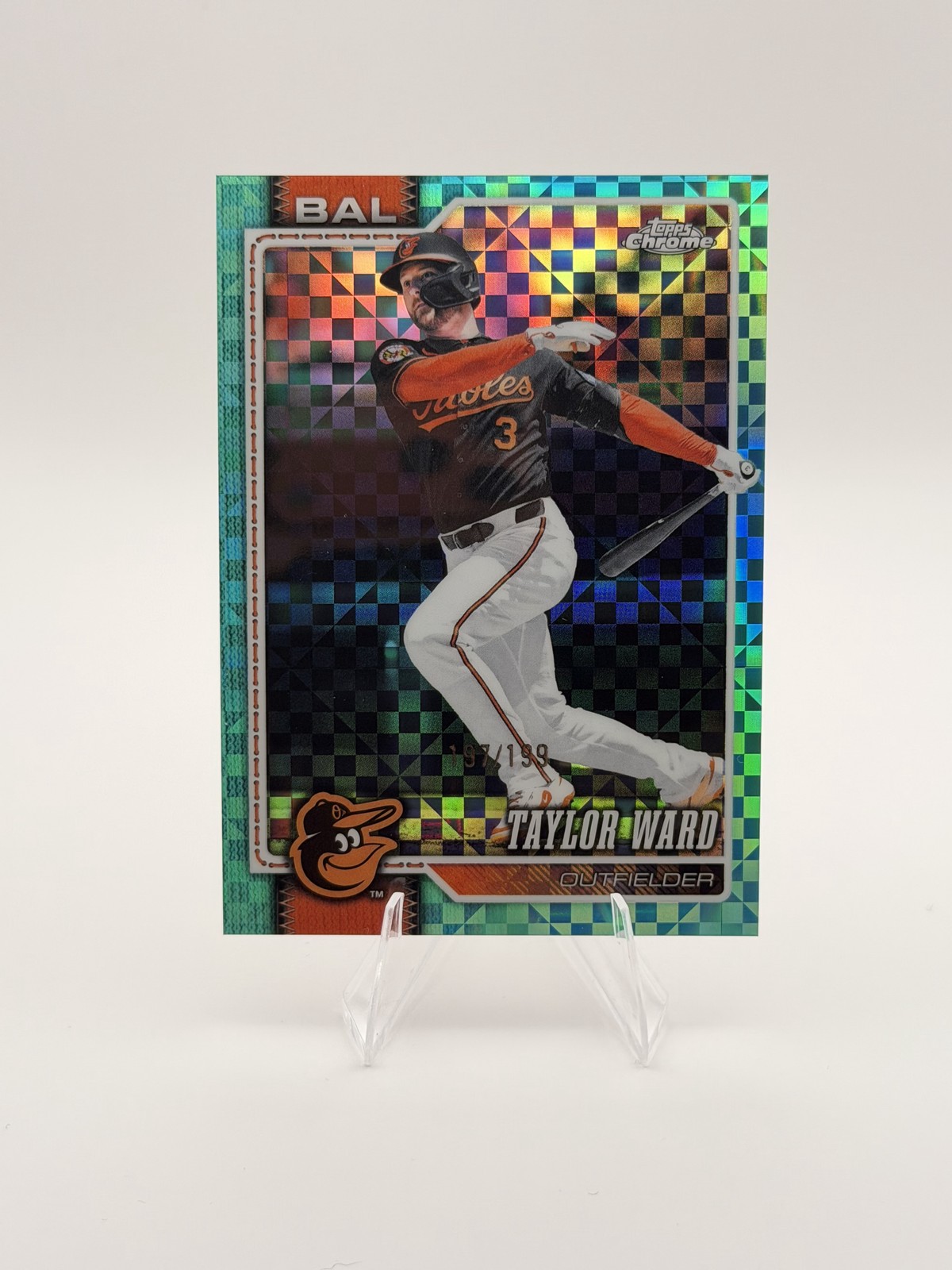 2026 Topps Chrome #120 Taylor Ward Aqua X-Fractors #/199