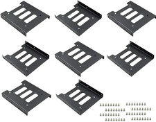 8Pcs 2.5" to 3.5" SSD HDD Hard Disk Drive Bays Holder Metal Mounting Bracket Ada