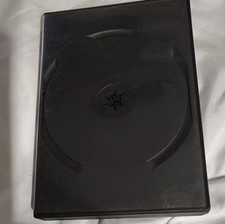 Black Plastic Double DVD Blu-ray Jewel Case Standard Multi-Disc Storage