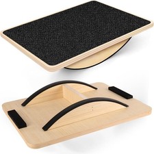 Best Balance Board for Adults-Wobble Physical Therapy Core Strength Trainer Wood