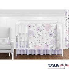 Floral Baby Crib Bedding Set 11 Pieces Toy Bag Diaper Stacker Wall Decor New