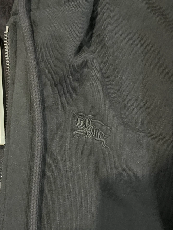 Sudadera con Capucha Burberry Check Forrada Cremallera Completa Gris Talla M. ENVÍO GRATUITO Foto 3 de 4