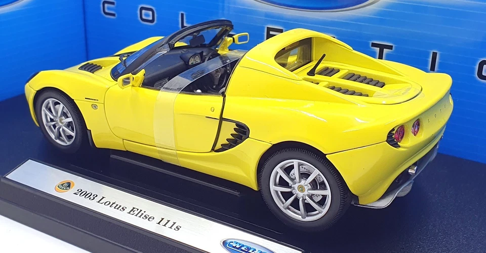 Welly 1/18 Scale 12535R-W - 2003 Lotus Elise 111s - Yellow - Image 2 of 4