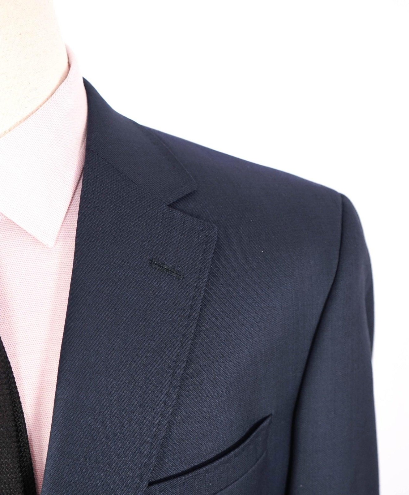 $595 TED BAKER - Solid Navy Blue Wool Blazer - 44R - image 1