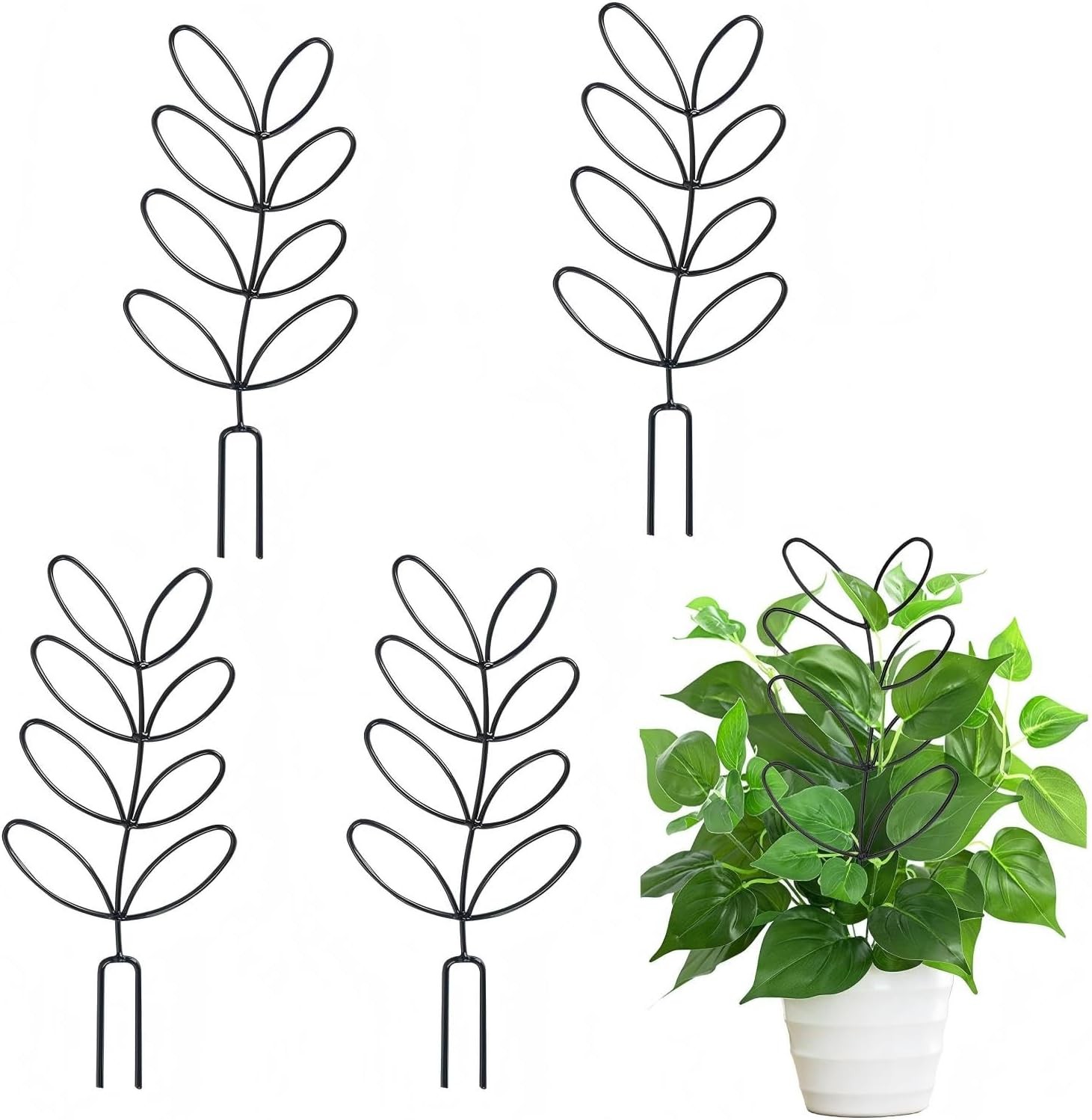 4Pcs Climbing Plants Support Trellis Small Garden Support Stand Gardens Plant P