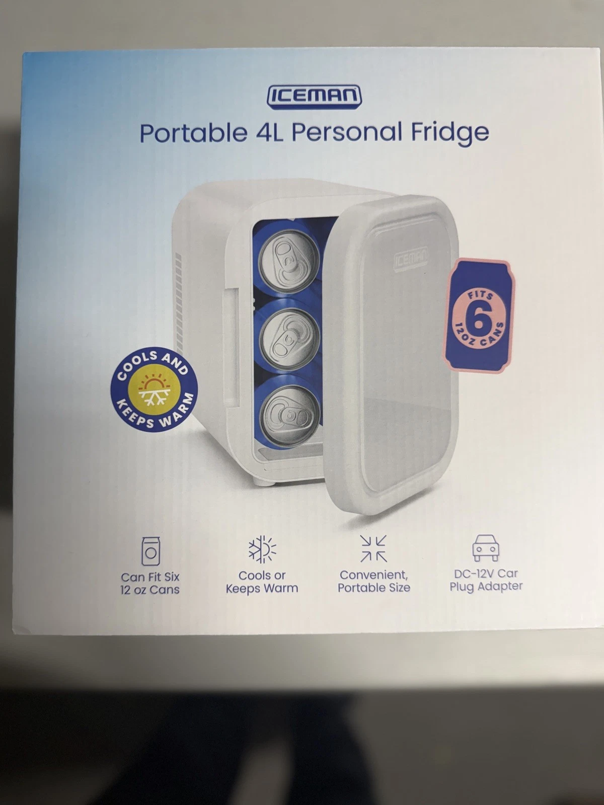 Iceman Personal 4 Ltr. White Mini Fridge RJ48-V2-6-WHITE Iceman RJ48-V2-6-WHITE
