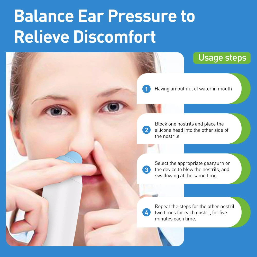 Electric Ear Pressure Relief Device Eustachian Tube Unblocker Balances Tinnitus