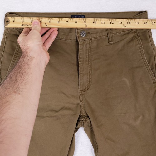 Levi Strauss & Co. Brown Khaki Slim Fit Pants W32 L32 Stretch Cotton Casual - Picture 3 of 12