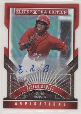 2015 Panini Elite Extra Edition Aspirations 42/100 Victor Robles #192 Auto xm5
