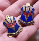 WW2 US Army Military 202nd Coast Artillery / Air Defense DUI DI Pin Back Meyer