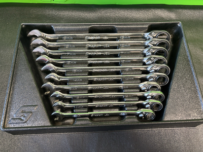 #ad snap on tools metric ratcheting wrench set flank drive plus reversible SOXRRM710 $360.00