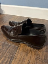 Versace Brown Leather Dress Shoes Men’s EU45/ US11.5 Excellent Condition