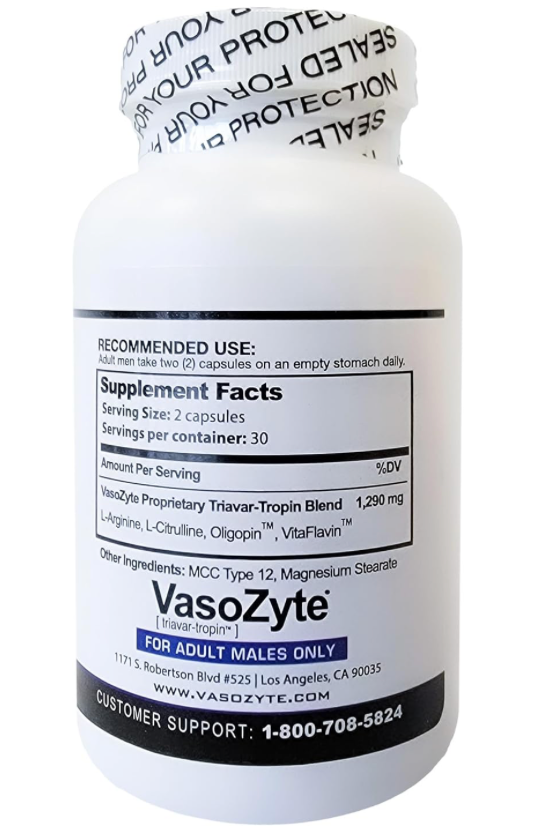 VasoZyte 60 Capsules Supports Healthy Blood Flow and Nitric Oxide(01)