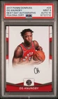 OG Anunoby Next Day Auto 2017 Panini Donruss PSA 9 10 #23 Raptors Knicks Indiana
