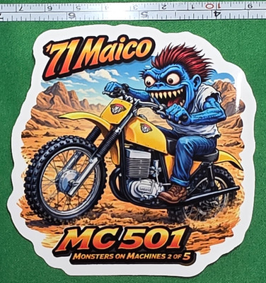 1971 Maico MC501 9x9cm Durable Die-Cut Vinyl Sticker 2 of 5