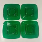 VTG Anchor Hocking Depression Glass 1950’s USA Emerald Green Set of 4