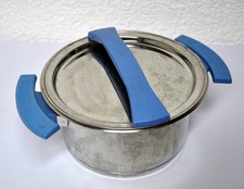 Fissler Magic Line Topf mit Deckel blaue Griffe