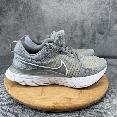 Nike React Infinity Flyknit Shoes Womens Size 10.5 Gray Sneakers CT2357-001