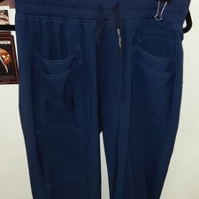 Carhartt Force Unisex Scrub Pants M Blue Knit Polyester/Spandex Solid C52910