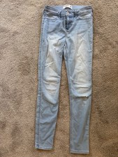 Abercrombie Kids Girls Slim Jegging Jeans Light Wash Blue Denim Size 13/14