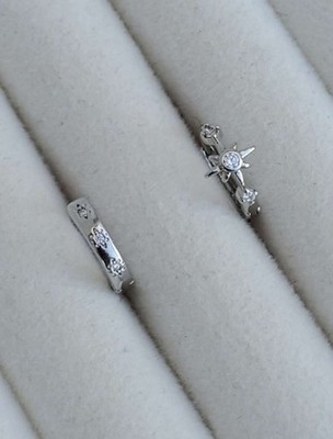 925 Sterling Silber Ringe Duo Ohrringe funkelnde Meteoriten » 