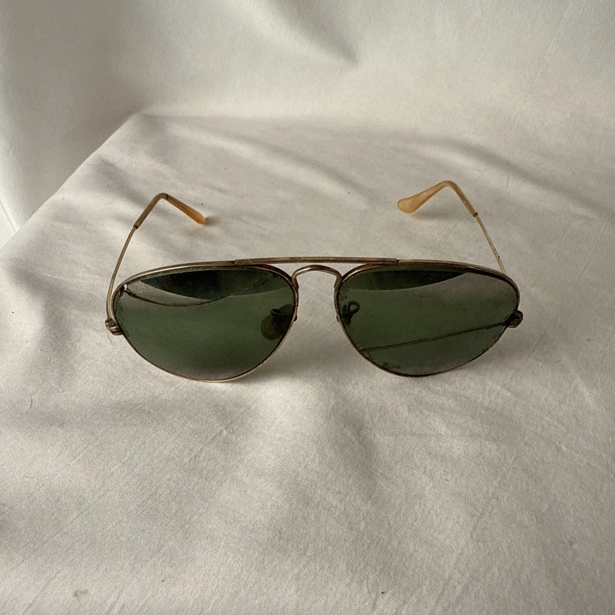 Ray-Ban Gold Black Vintage Sunglasses | eBay