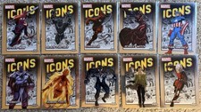 2024 Topps Chrome Marvel Icons Insert Complete Base Set MI1-MI10