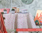 Garden Outdoor Spot Rectangle Round PVC Table Cloth With Parasol Umbrella Hole
