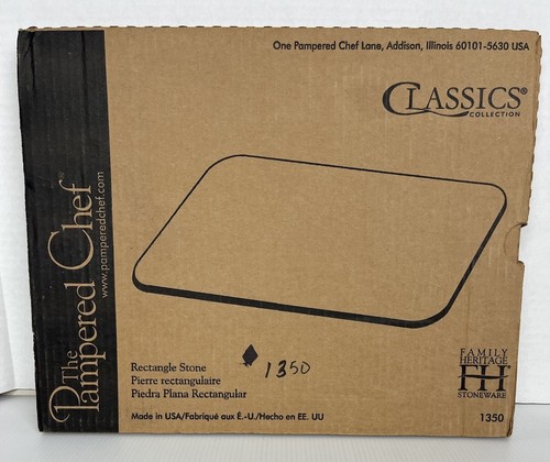 PAMPERED CHEF Rechteck Backstein Family Heritage Collection 15x12 Zoll #1350