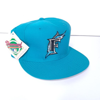 #ad #ad Vintage 90s Florida Marlins Hat New Era Diamond Pro Model 7 3 4 Wool USA $54.97