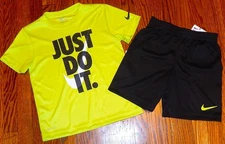 NIKE SPORT AUTHENTIC TODDLERS BOYS ORIGINAL BRAND NEW 2Pc SHORTS SET Size 5, NWT
