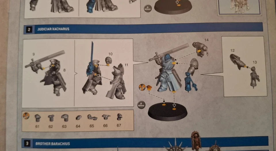 Warhammer 40K Space Marine Judiciar Xacharus Dawn Of War Onslaught (On Sprue) - Image 3 of 3