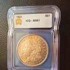 1921 Morgan Silver Dollar $1 90% Silver ICG MS61 Slabbed Cert 2801470168