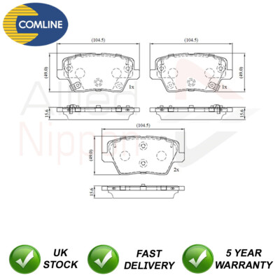 Brake Pads Set Rear Allied Nippon Fits i30 Ceed 1.0 1.4 1.5 1.6 CRDi 58302G4A30