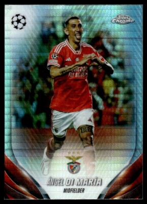 2023 Topps Chrome UEFA Aqua Prism Refractor Ángel Di María Benfica #53