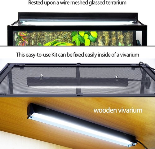 39W Reptile T5 HO UVB Lighting Combo Kit, 34" Light Fixture Reptile Terrarium... - 第 5/9 張圖片