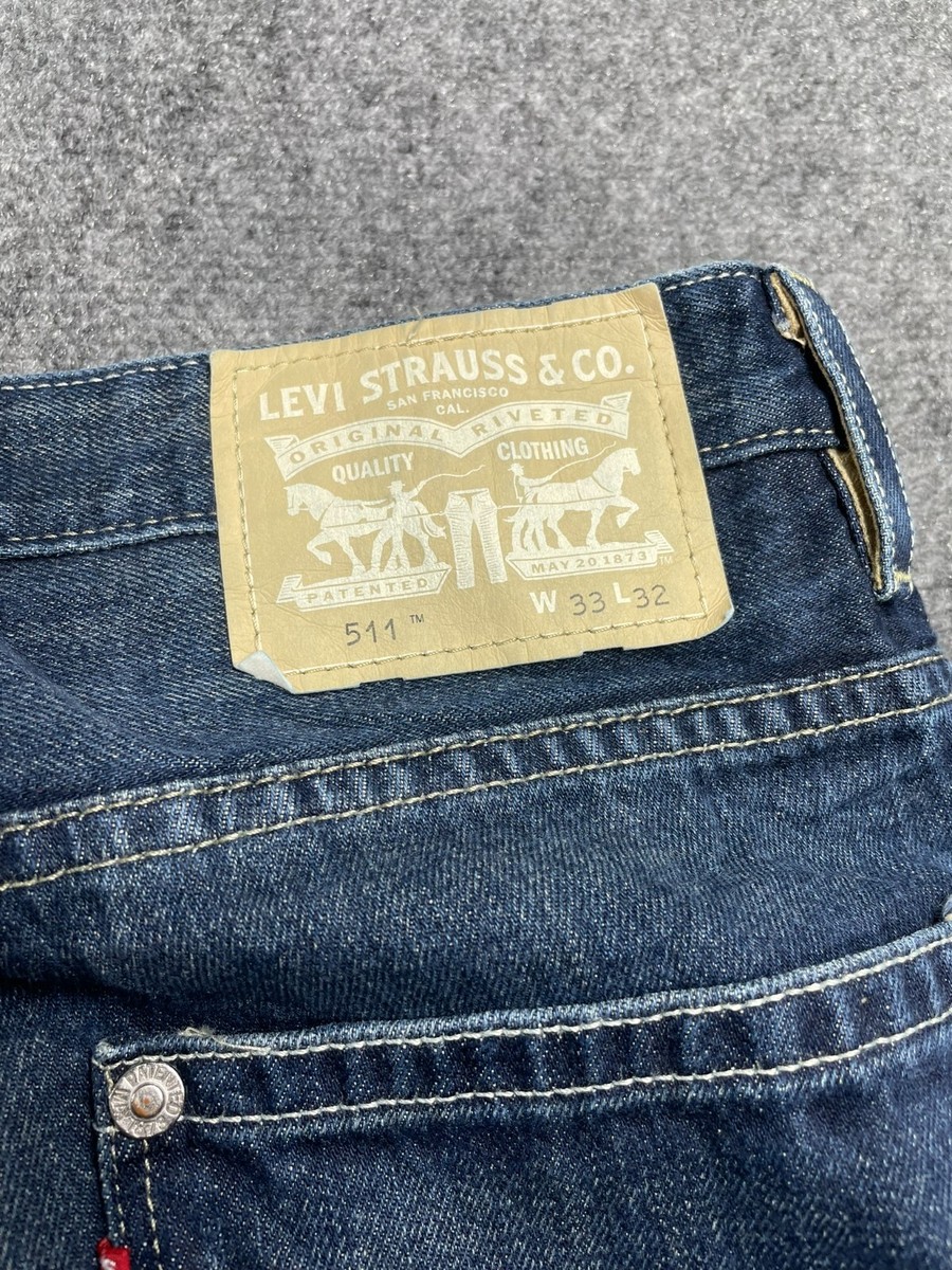 【新品 未使用】リーバイス511 made in the USA w27L32 USAコットンデニム】 スリムストレート デニムパンツ 511