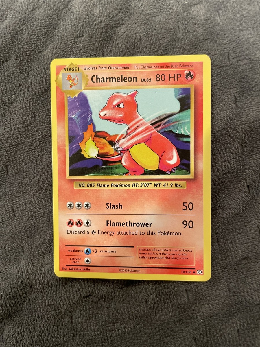 Pokemon Charmeleon 10/108 Lv.32 80HP Card | eBay