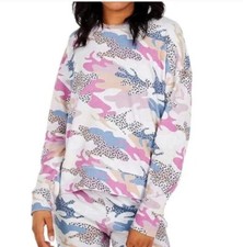 NWT Sundry Abstract Camo Sweatshirt Pink Multi 2 Medium
