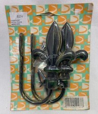 Embrasse reggi tende in metallo nero-oro 13x8 cm cod. 0254 fai da te arredo