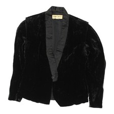 Giorgio Armani Womens Black Velvet Blazer Jacket | Vintage High End Designer Vtg