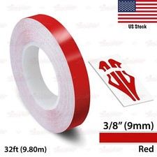 38 Roll Vinyl Pinstriping Pin Stripe Solid Line Car Tape Decal Sticker 9mm Red