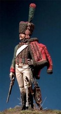 1/32 Scale Napoleonic Hussar Officer Figure Historical Military Miniature Unasse