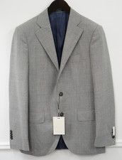 Men Suitsupply Blazer Lazio Pure Wool Grey Vitale Barberis Size EU50 UK/US40