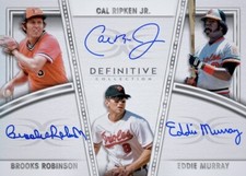 2022 Topps Definitive Collection ROBINSON/RIPKEN JR./MURRAY TRIPLE DIGITAL CARD
